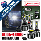 4X 9005 Hb3 / 9006 Hb4 Led Headlight Globes Bulbs Kit White Bright Power Au