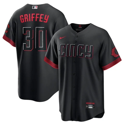 Men's 'Cincinnati Reds Ken Griffey' Jr. 2023 City Connect Stitched Jersey Cover