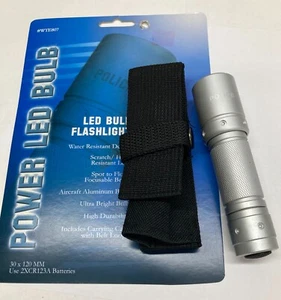 POWER LED FLASHLIGHT (Police Model) #WTE807 Silver - Picture 1 of 23