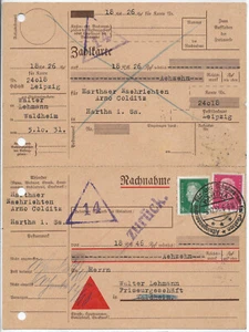 Alte Zahlkarte Hartha-Waldheim 1931 Original - Bild 1 von 1