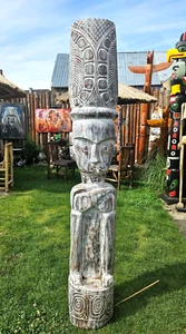 Totempfahl Deko Indianer Holz Höhe 2,00 Meter KENAI,AK von Little Big Horn - Bild 1 von 7