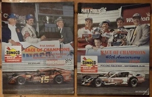 40TH RACE OF CHAMPIONS 1990/41ST RACE OF CHAMPIONS 1991 POCONO RACEWAY PROGRAMS - Picture 1 of 5
