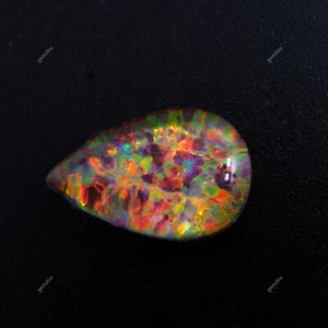 CERTIFIED Natural Boulder Opal 6.60 Carat Pear Cut Multi Color Loose Gemstone - Picture 1 of 12
