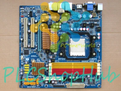 1P Gigabyte GA-MA78GM-S2H V1.0 motherboard Socket AM3/AM2+/AM2 DDR2 AMD 780G - Image 1 of 4