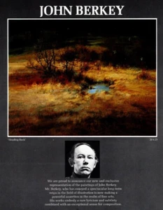 JOHN BERKEY 1977 GALERÍA DE ARTE EXHIBICIÓN ANUNCIO IMPRESO, ARTE OCCIDENTAL, ANUNCIO IMPRESO - Imagen 1 de 2