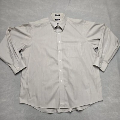 Camisa de Vestir Izod Años 80 2 Capas Algodón Pinpoint Abotonada Talla 2XL Para Hombres 18 34/35 Foto 1 de 4