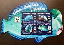 Maldives WWF Humphead Parrotfish 2015 Marine Life Fish (ms) MNH *odd *unusual