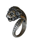 Srebrny pierścionek z głową lwa rozmiar między nami 6 do 9 - symbol siły starożytna Grecja