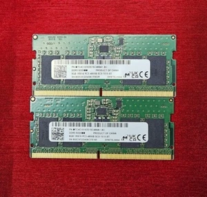 Micron 2x 8GB DDR5 SODIMM MTC4C10163S1SC48BA1 PC5-4800B Laptop RAM - Picture 1 of 2
