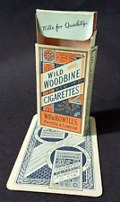 10 Wills Wild Woodbine cigarette packet + playing card. Vintage, EMPTY.