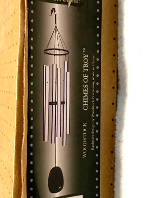 Woodstock Chimes Chimes of Troy c. 2008 21" Silver - Image 1 of 4