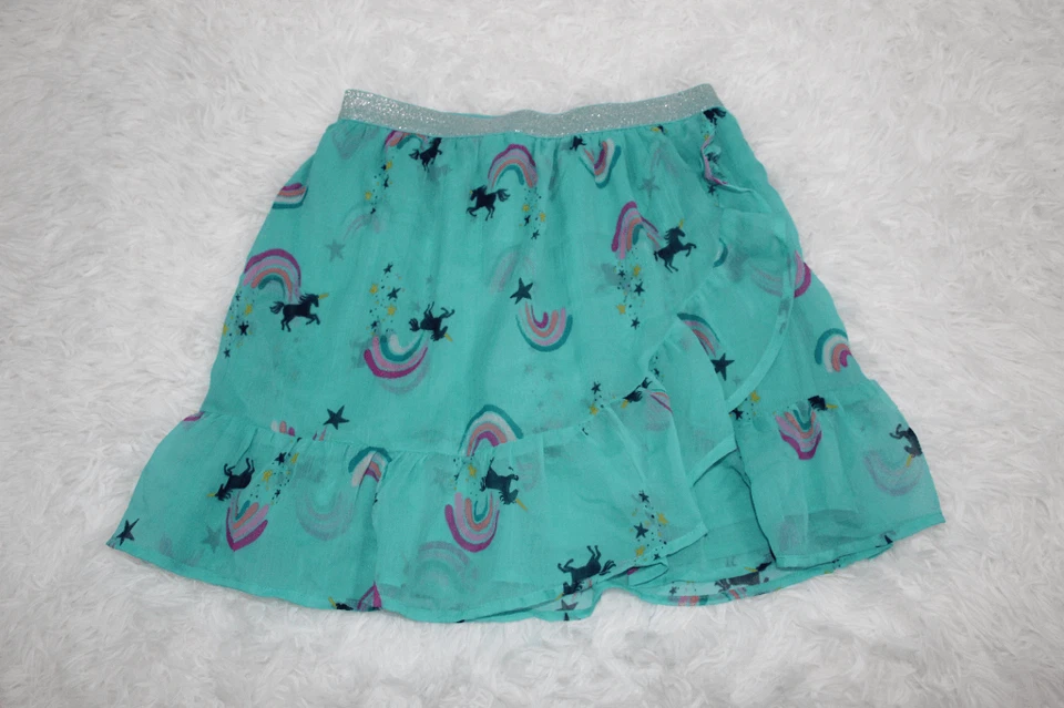 Falda para niña Sonoma verde azulado unicornio y arco iris Foto 1 de 4