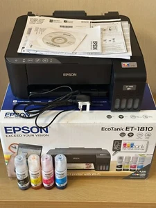 Epson EcoTank ET-1810 All-in-One Wireless Inkjet Printer w/ Ink - Black - Picture 1 of 10