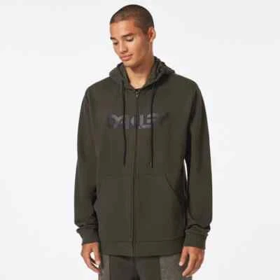 Oakley Mens Teddy Full Zip Hoodie Sweatshirt Jacket New Dark Brush/Black Large - Image 1 of 4