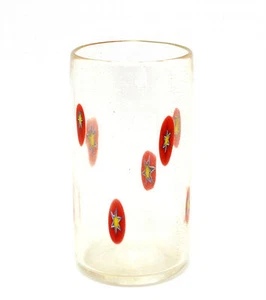 Bicchiere Murrine glasses Millefiori Thousand Flowers Murano Glass Made in Italy - Foto 1 di 1