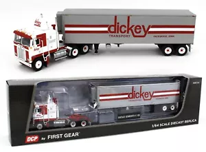 2023 DCP 1:64 *DICKEY TRANSPORT* Kenworth K100 COE w/40' Vintage Reefer Trailer - Picture 1 of 4