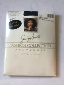 Vintage Jaclyn Smith Lycra Silly Sheer Pantyhose Size Sm/Med Color: Jet Black - Picture 1 of 2