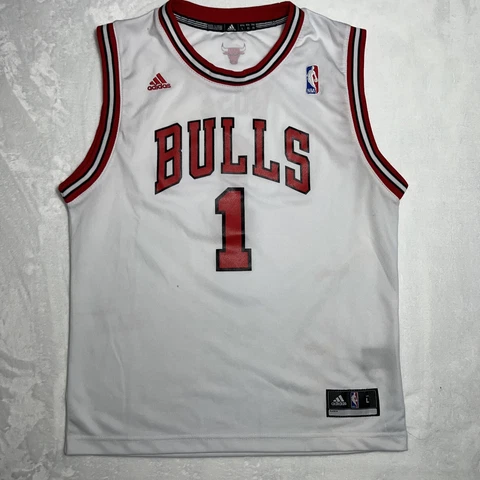 Chicago Bulls Derrick Rose #1 Jersey Youth Large White  Adidas Cover