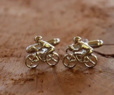 Bike cufflinks Pair. Cyclist. Men's fashion NEW  FREE Postage within Australia - image 1 of 2