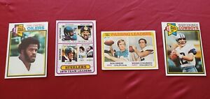 Vintage 1970's NFL football cards. Roger Staubach, Griese, Earl Campbell ++