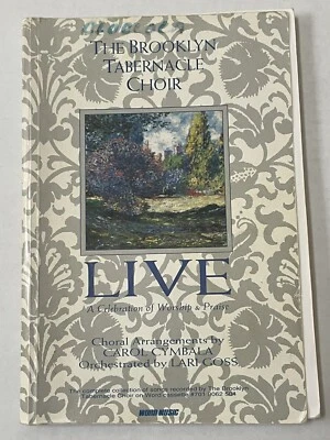“Brooklyn Tabernacle Choir... LIVE” Choral Piano Book 1994 Carol Cymbala Worship - Image 1 of 4
