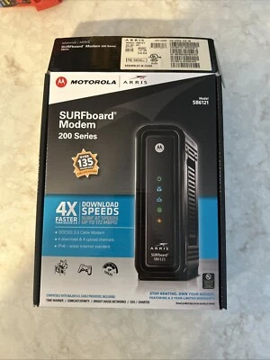 Motorola Surfboard Cable Modem 200 Series, Model SB6121 OPEN BOX READ FAST SHIP - Image 1 of 4