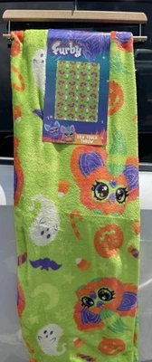 NWT RARE “FURBY”  Halloween Soft Plush Throw Green Blanket 50” x 70” 2025 Viral - Image 1 of 3