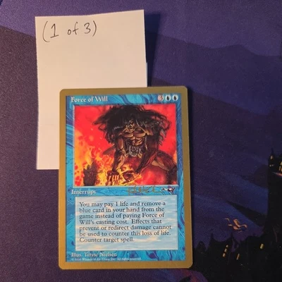 MTG 1x Force of Will World Championship Gold Border Seattle Paul McCabe LP - Image 1 of 4
