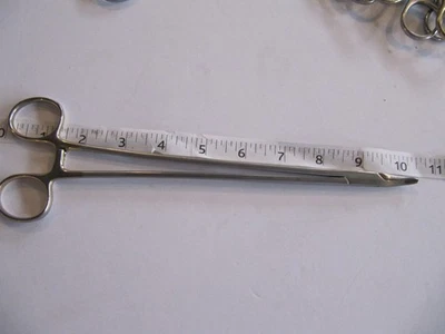 Pinzas de bloqueo, acero inoxidable alemán 10 1/4" curvas ¡Bonitas! {bin 10} Foto 1 de 3