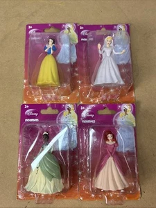 4 DISNEY PRINCESS FIGURES SNOW WHITE CINDERELLA ARIEL TIANA Brand New - Picture 1 of 6