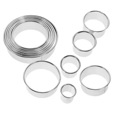 1 set di 17 bellissimi stampi per cupcake, gadget da forno antiruggine (argento) - Immagine 1 di 4