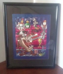 Looney Tunes Magic Effects At The Movies Cartoon Foil Wall Art Bugs Bunny Daffy - Picture 1 of 5