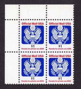 Scott #O161 Official Mail Block of 4 Stamps - MNH UL - Picture 1 of 1