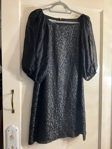 Monsoon ladies black sparkle little black dress size 8 - Picture 1 of 3