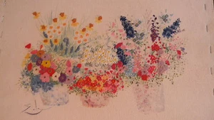 Completed ColorArt Cross Stitch GARDEN BOUQUET Flowers NO MAT - JCA New 14x18 - Picture 1 of 4