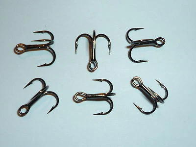 (50) VMC SHORT-SHANK 1X TREBLE HOOKS (SIZE 12) BLACK (9651BN) BULK 9651 - Image 1 of 2