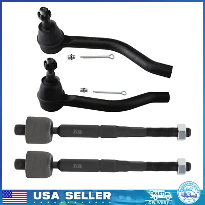 4x Front Inner & Outer Tie Rod Ends For 2014-2017 2018 2019 Nissan Altima Maxima - Image 1 of 4