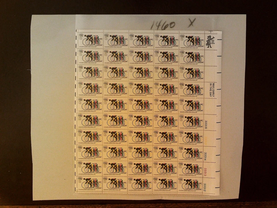 Hoja de estampillas de Estados Unidos 1460 - Juegos Olímpicos - peine. envío! Foto 1 de 1