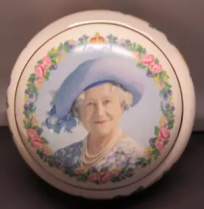 Queen Mother Elizabeth Trinket Jewelry Box Commemorate Her 100th Birthday 2000 - Picture 1 of 9