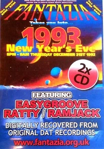 FANTAZIA NEW YEARS EVE 1993 - EASYGROOVE RATTY RAMJACK - 2 X CD PACK RAVE DJ - Imagen 1 de 2