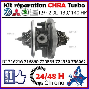 CHRA CARTOUCHE COEUR TURBO AUDI A3 1.9 TDI 130cv ASZ GARRETT GT1749V 724930 /935 - Bild 1 von 1