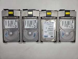 Lot of 4 - HP 72.8 GB 10000 RPM 320 SCSI Hot Swap 3.5" HDD - UNTESTED - Picture 1 of 8