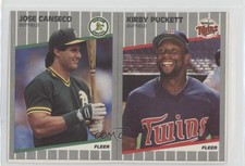 1989 Fleer Box Bottoms Gray Back Kirby Puckett Jose Canseco #C-20-4 HOF