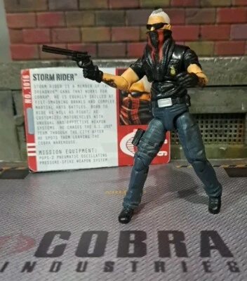 GI JOE ~ 2010 STORM RIDER ~ 100% COMPLETE & CARD DREADNOK ~ DOOM CYCLE DRIVER - Image 1 of 3