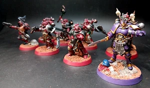 Warhammer 40K Chaos Space Marine Legionnaires x6 + Lord Painted - Bild 1 von 5