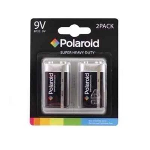 2 x POLAROID 9V PP3/6F22 HEAVY DUTY BATTERIES MERCURY & CADMIUM FREE BATTERIES - Picture 1 of 3