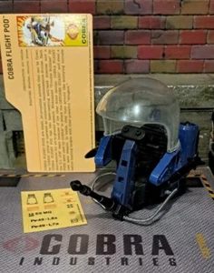 GI JOE ~ 2008 BLU COBRA FLIGHT POD ~ ULTIMATE BATTLE ~ 100% & SCHEDA con adesivi - Foto 1 di 2
