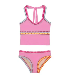 NWT PIlyq 4 Girls Rose Quartz Bikini Top & Bottom 110794 - Picture 1 of 3