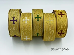 Liturgisches Gewand Gallonenbesatz in 5 Farben mit Kreuzen, 2,5 und 4 cm breit - Bild 1 von 17