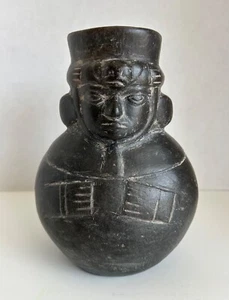 Moche Schwarzwasser Keramik Gefäß Peru Pre Columbian 400-600AD - Bild 1 von 10